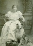 Anna George with dog Thoe. date unknown
